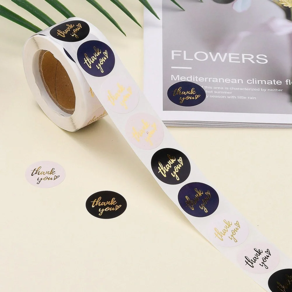 500 Thank You Stickers With Heart